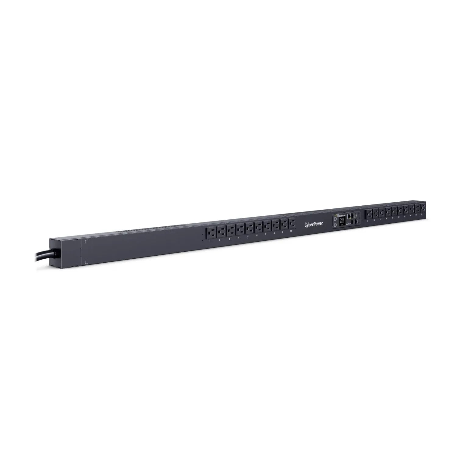 CYBERPOWER - PDU31116 - 15A (Derated to 12A), 100 - 120 V, 50Hz/60Hz, NEMA 5-15P plug, 20 NEMA 5-15R, 0U Rackmount, 10 ft cord, 3 year warranty