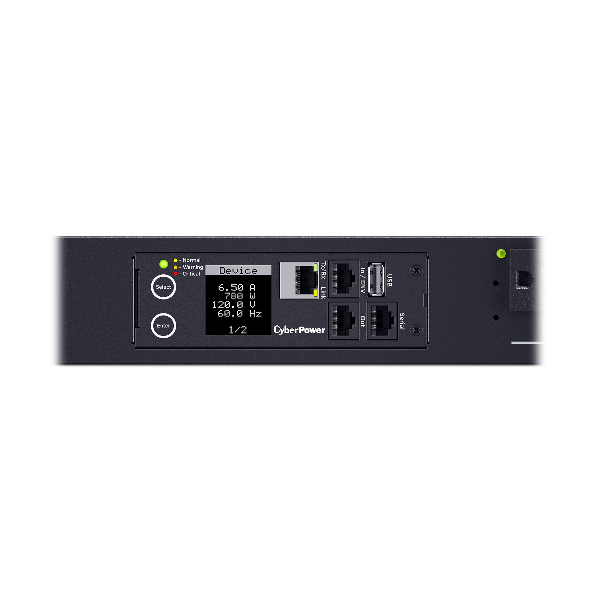 Cyber Power - PDU41102 - Switched PDU, 30A (Derated to 24A), 100-120V, 50/60 HZ, 24 x NEMA 5-20R Outlets, NEMA L5-30P Plug, 10 Ft Cord, 0U Rackmount, SNMP, 3Yr Warranty
