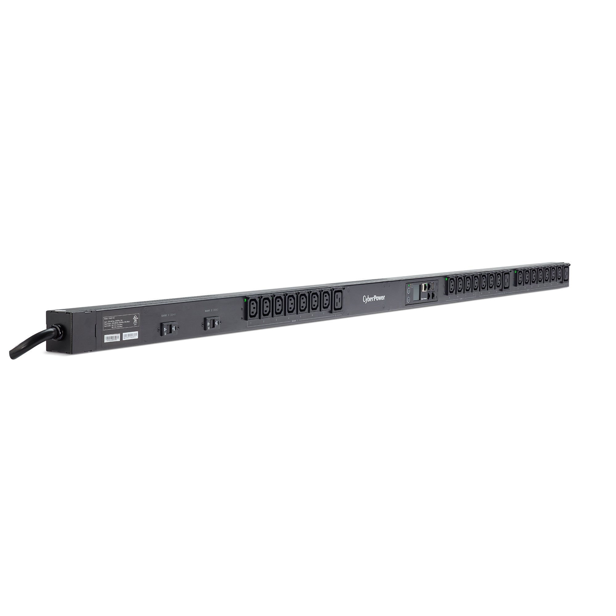 Cyber Power - PDU41105 - Switched PDU 30A SNMP L6-30P 240V Input (21) IEC-C13 (3) IEC-C19 Outlets 10ft