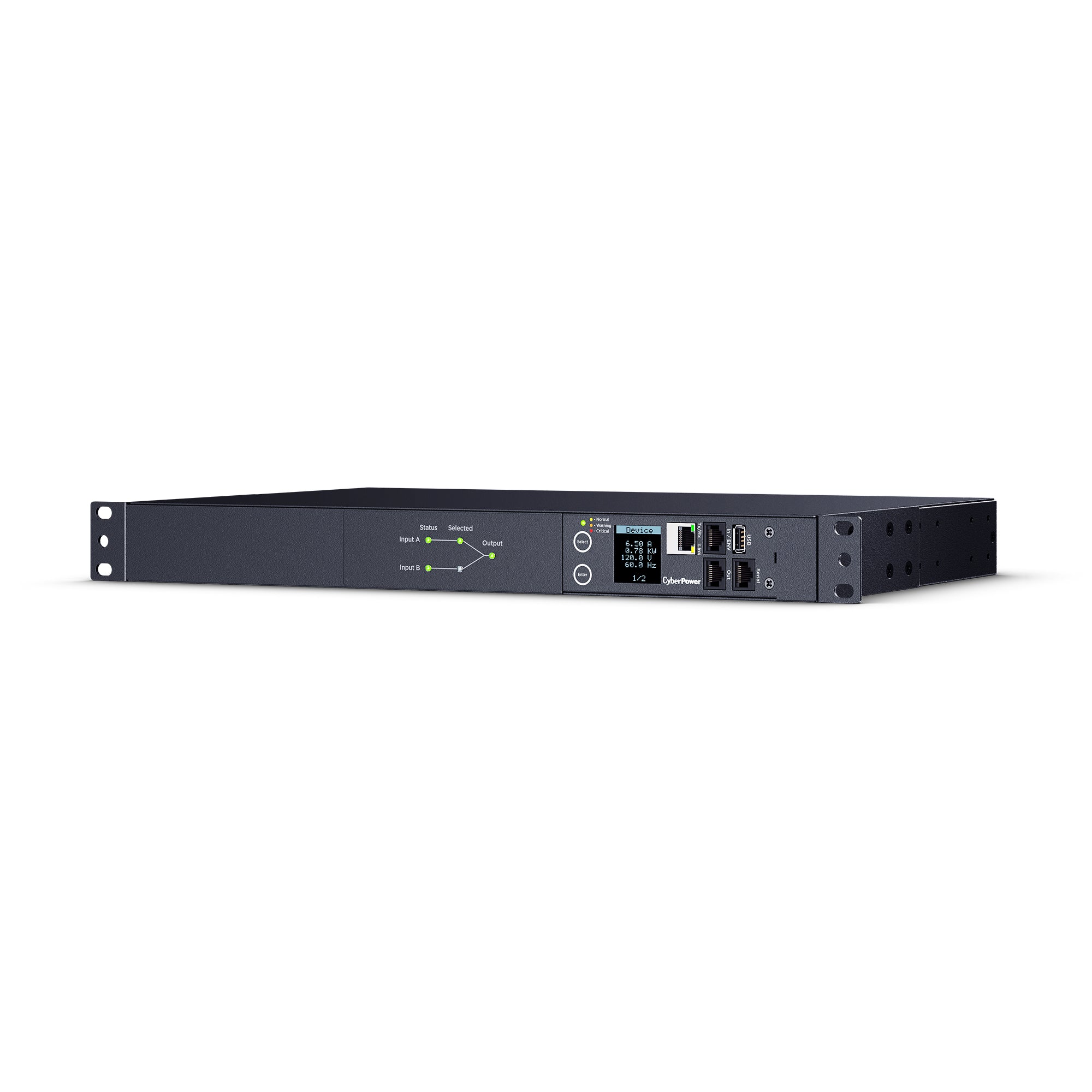Cyber Power - PDU44001 - Single Phase 100 - 120 VAC 15A Switched ATS PDU