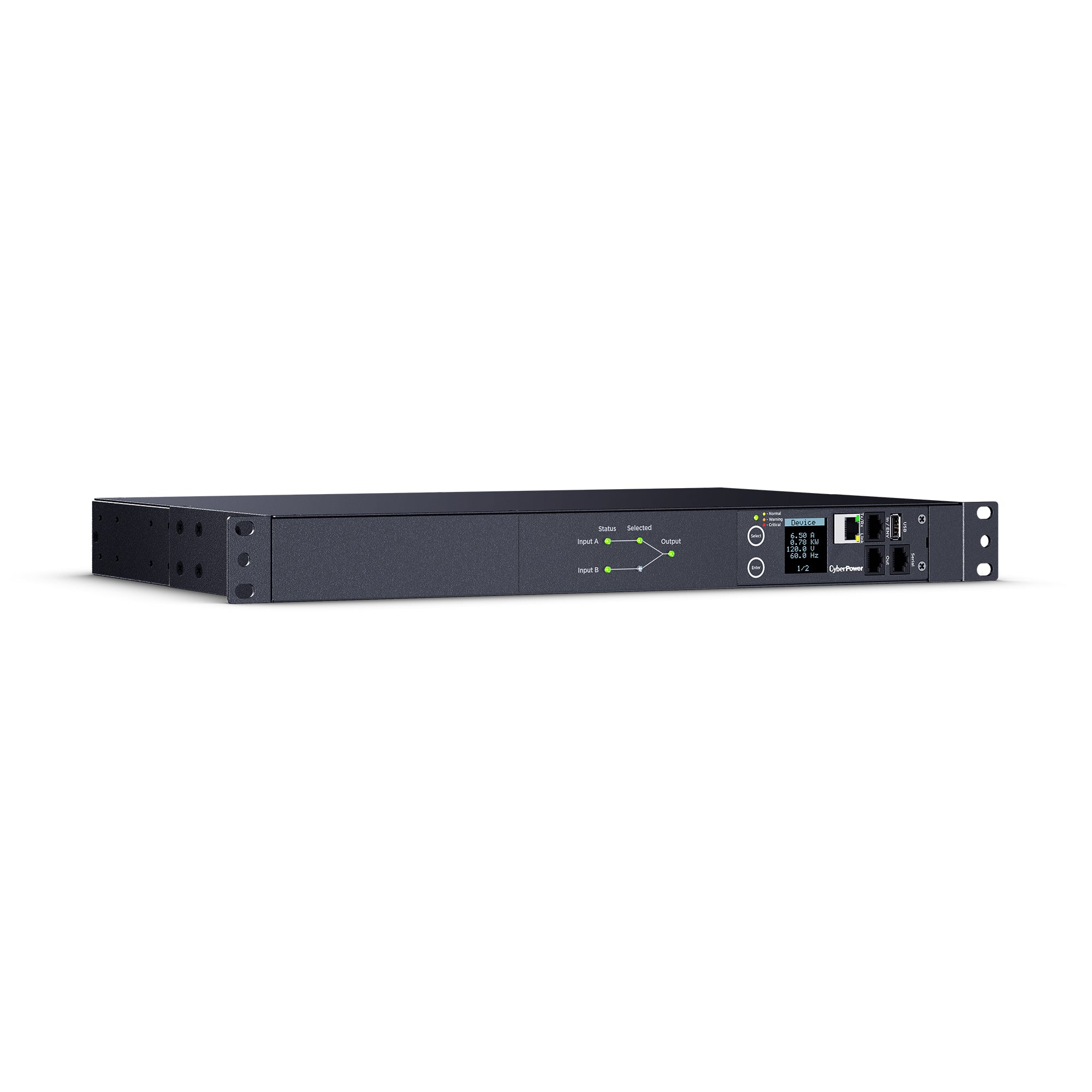 Cyber Power - PDU44001 - Single Phase 100 - 120 VAC 15A Switched ATS PDU
