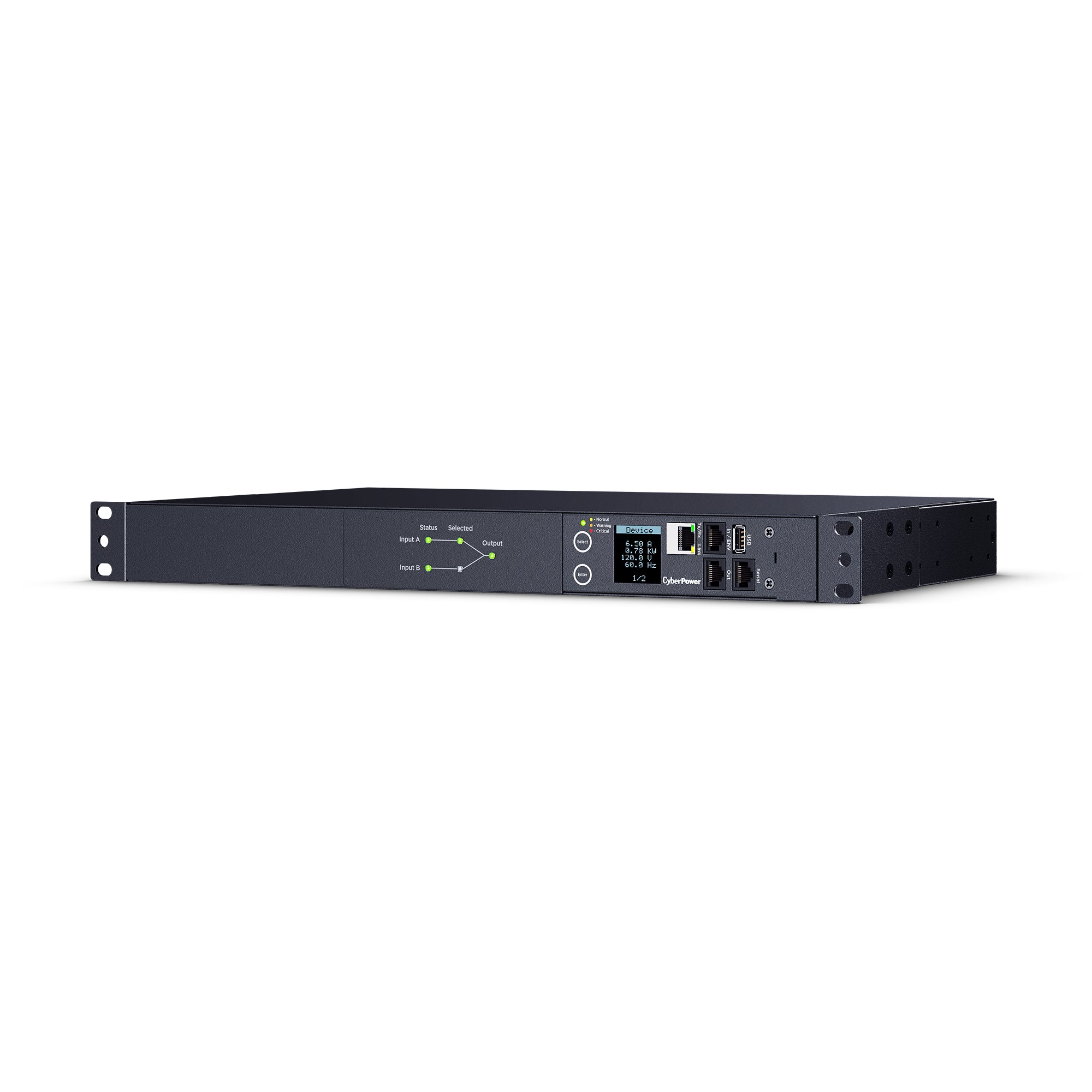 Cyber Power - PDU44002 -  Single Phase 100 - 120 VAC 20A Switched ATS PDU