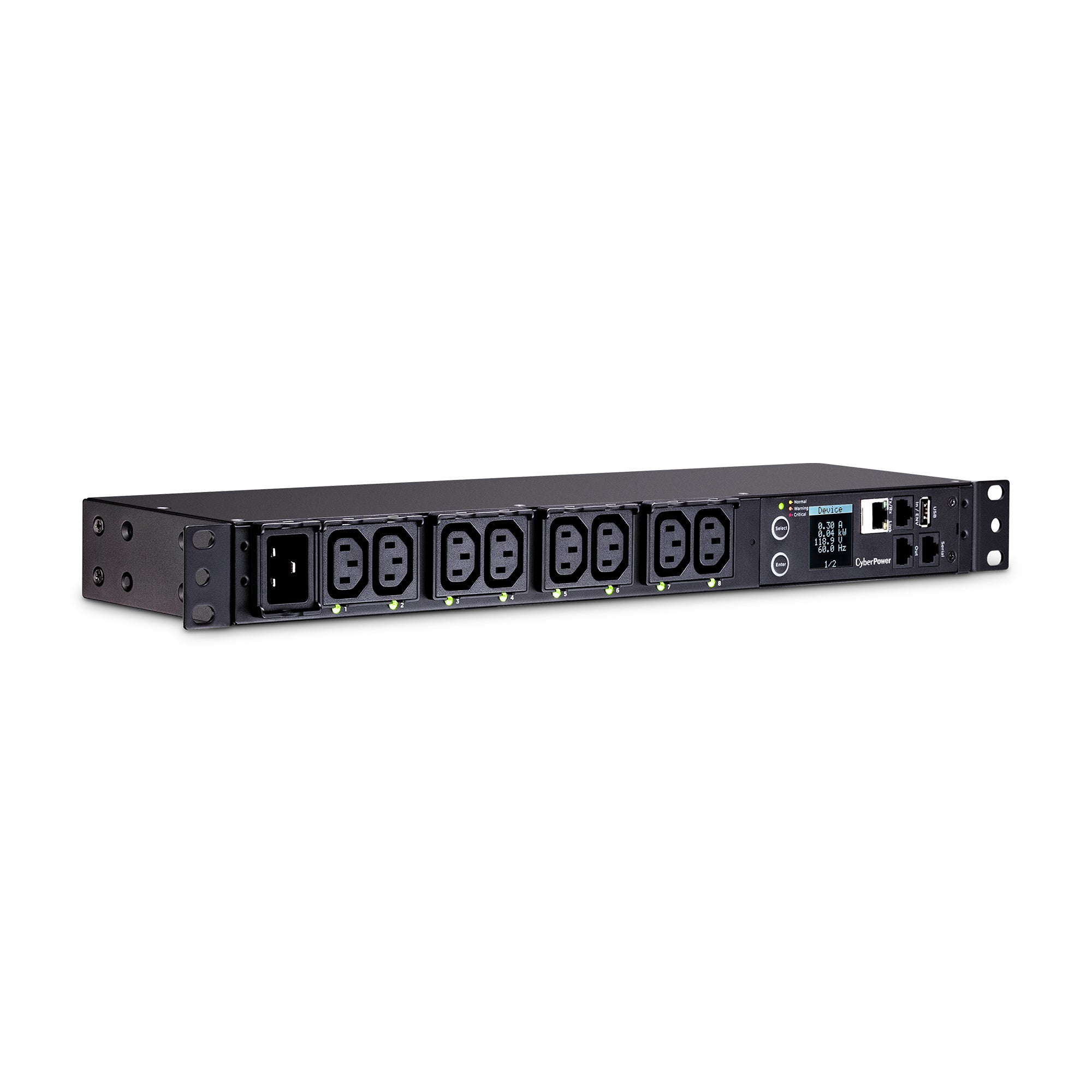 Cyber Power - PDU81005 - SW MBO PDU 20A 100-240V Metered-by-Outlet Switched PDU 8 C13 Outlets 10ft cord