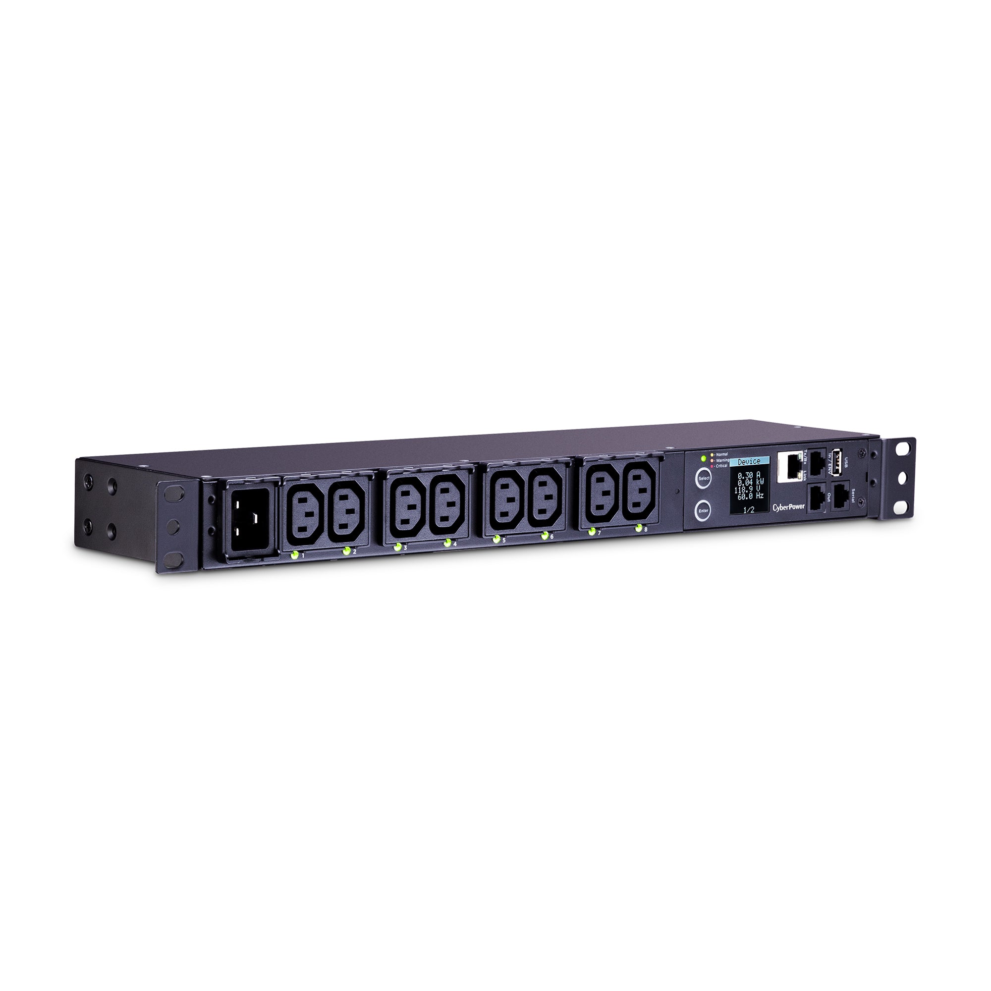 Cyber Power - PDU81006 - SW MBO PDU 20A 208V Metered-by-Outlet Switched PDU 8 C13 Outlets 10ft cord