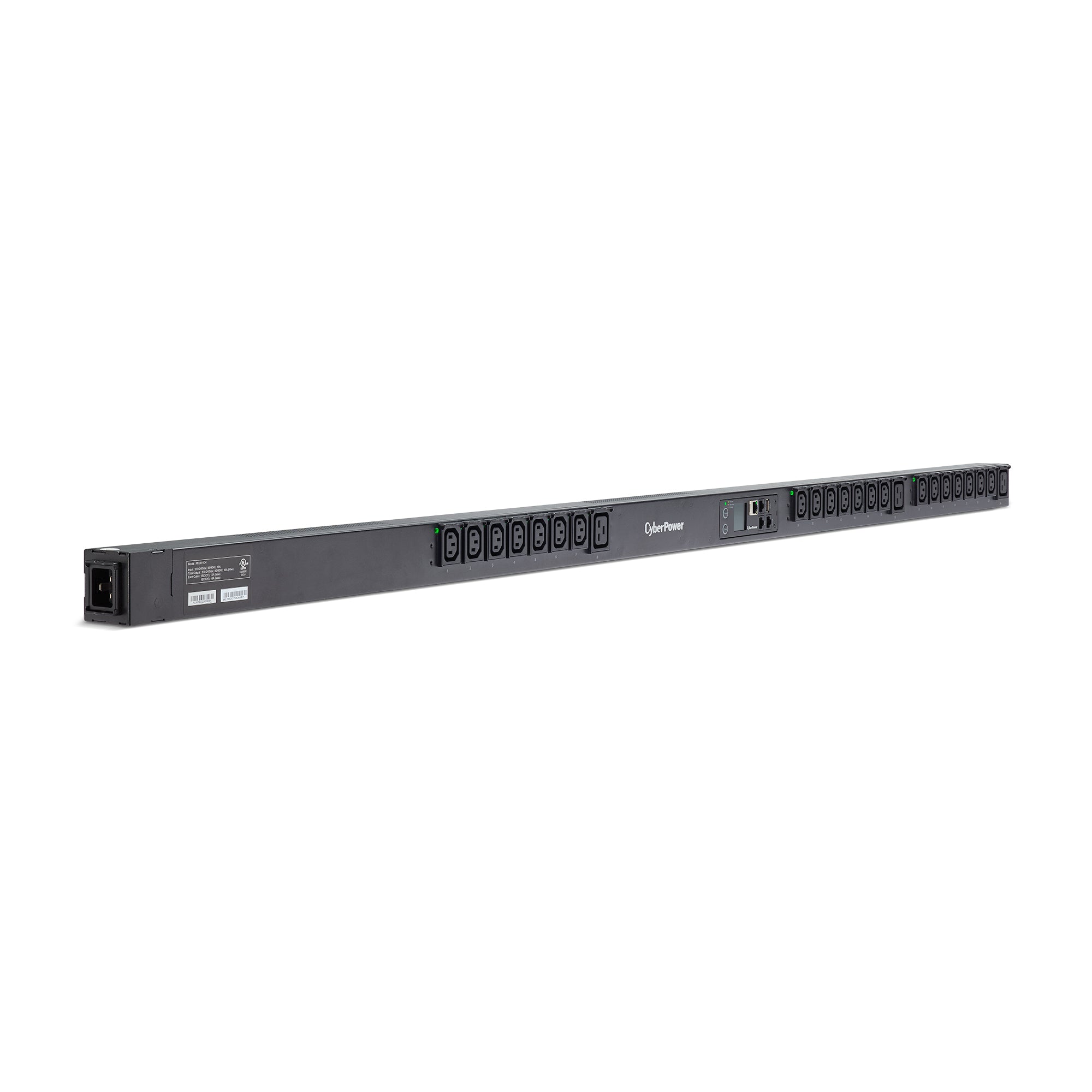 Cyber Power - PDU81104 - Metered-by-Outlet Switched PDU 20A 208V L6-20P Input (21) C13 (3) C19 Output 10ft Cord