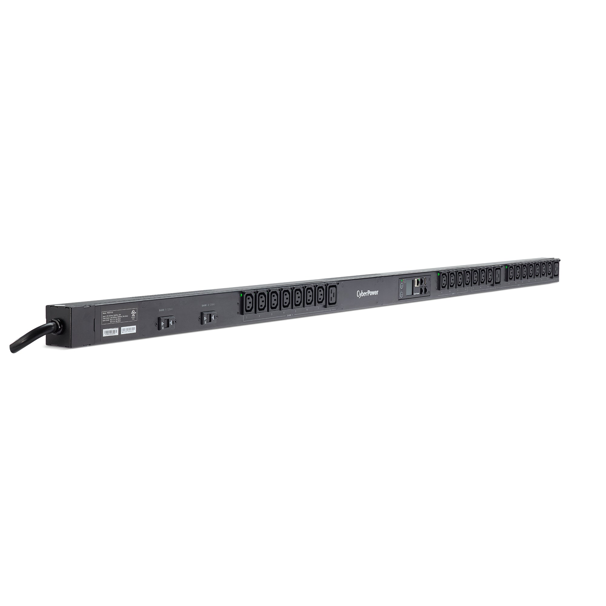 Cyber Power - PDU81105 - Metered-by-Outlet Switched PDU 30A 208V L6-30P Input (21) C13 (3) C19 Output 10ft Cord 0U 3yr Warranty