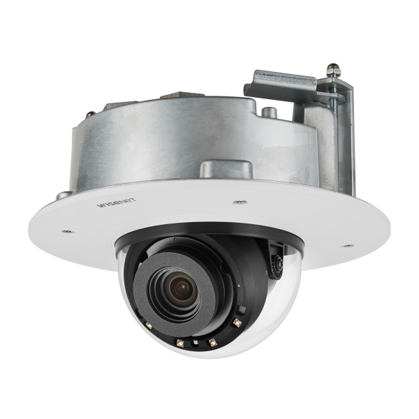 Hanwha - PND-A6081RF - 2MP Network AI IR Dome Camera, Max. 2MP resolution, Up to 120fps, 0.007Lux@F1.3 (Color), 0Lux (B/W, IR LED on), IR Viewable Length 40m(131.23ft), Wise IR, Day & Night (ICR), WDR (120dB), WiseNRⅡ (Using AI engine), H.265, H.264,