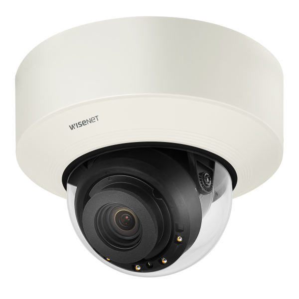 Hanwha - PND-A6081RV - 2MP Network AI IR Dome Camera, Max. 2MP resolution, Up to 120fps, 0.007Lux@F1.3 (Color), 0Lux (B/W, IR LED on), IR Viewable Length 40m(131.23ft), Wise IR, Day & Night (ICR), WDR (120dB), WiseNRⅡ (Using AI engine), H.265, H.264,