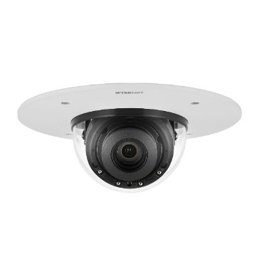 Hanwha - PND-A9081RF - 4K Network AI IR Dome Camera, Max. 4K resolution @ 30FPS, 0.05Lux@F1.6 (Color), 0Lux (B/W, IR LED on), Day & Night(ICR), 4.5~10mm(2.2x) motorized varifocal lens, WDR(120dB), H.265, H.264, MJPEG codec, WiseStreamⅡ, WiseStreamⅢ (