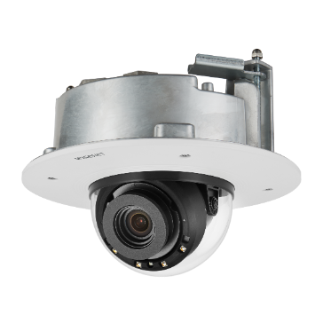 Hanwha - PND-A9081RF - 4K Network AI IR Dome Camera, Max. 4K resolution @ 30FPS, 0.05Lux@F1.6 (Color), 0Lux (B/W, IR LED on), Day & Night(ICR), 4.5~10mm(2.2x) motorized varifocal lens, WDR(120dB), H.265, H.264, MJPEG codec, WiseStreamⅡ, WiseStreamⅢ (