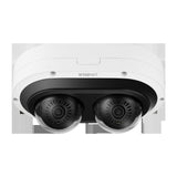 Hanwha - PNM-7082RVD - Network vandal outdoor 2CH IR dome camera, (2MP X 2 sensors) 4MP @ 30fps, 3~6mm(2x) (107°~56.3°) motorized varifocal lens, Triple codec (H.265/H.264/MJPEG), IR viewable length 25m (82ft), USB port for easy installation, Day & N