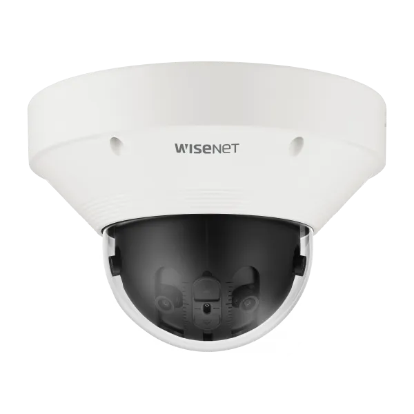Hanwha - PNM-9022V - WN7 Panoramic Multi-sensor camera, 180º view, (2MP X 4 sensors) 7.3MP @ 30fps, panoramic 209º view, 8.3MP, triple codec H.265/H.264/MJPEG with WiseStream II technology, extreme WDR 120dB, defocus detection, built in analytics, He