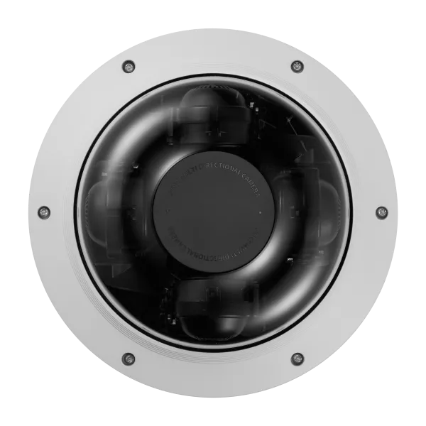 Hanwha - PNM-9084QZ1 - Wisenet P series network vandal outdoor Multi-sensor Multi-Directional dome camera, (2MP X 4 sensors) 8MP @ 60fps, motorized vari-focal lens 2x (3.0~6.0mm) (107°~56.3°), PTRZ (Pan/Tilt/Rotate/Zoom) remote adjustment, triple cod