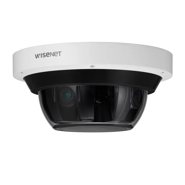Hanwha - PNM-9085RQZ1 - Wisenet P series network vandal outdoor Multi-sensor Multi-Directional dome camera, 5MP x 4ch multi-directional camera, Motorized PTRZ support, Max. 30fps@5MP(H.265, H.264), 4.13~9.4mm(2.3x) motorized varifocal lens, IR viewab
