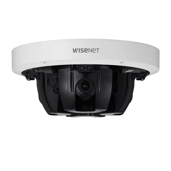 Hanwha - PNM-9085RQZ1 - Wisenet P series network vandal outdoor Multi-sensor Multi-Directional dome camera, 5MP x 4ch multi-directional camera, Motorized PTRZ support, Max. 30fps@5MP(H.265, H.264), 4.13~9.4mm(2.3x) motorized varifocal lens, IR viewab