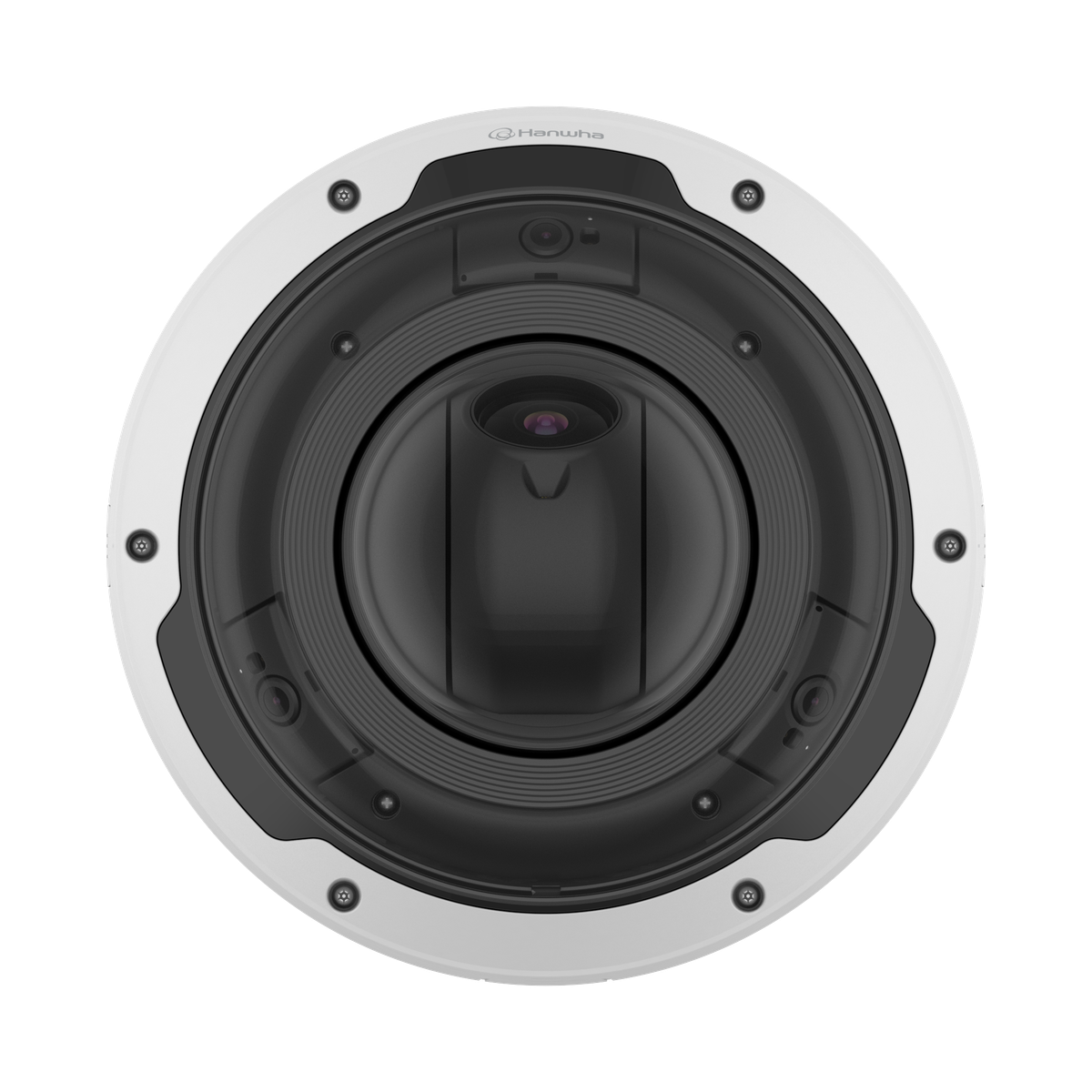 Hanwha - PNM-C19183RVTP - Wisenet P series network vandal outdoor Multi-Directional camera, 3CH x 5MP @ 30FPS and 4MP PTZ 18x Zoom, 3CH Fix Lens 2.4mm (FoV H: 123°, V: 91°), 120dB WDR; IR viewable length 15m(49ft), Analytics events based on AI engine
