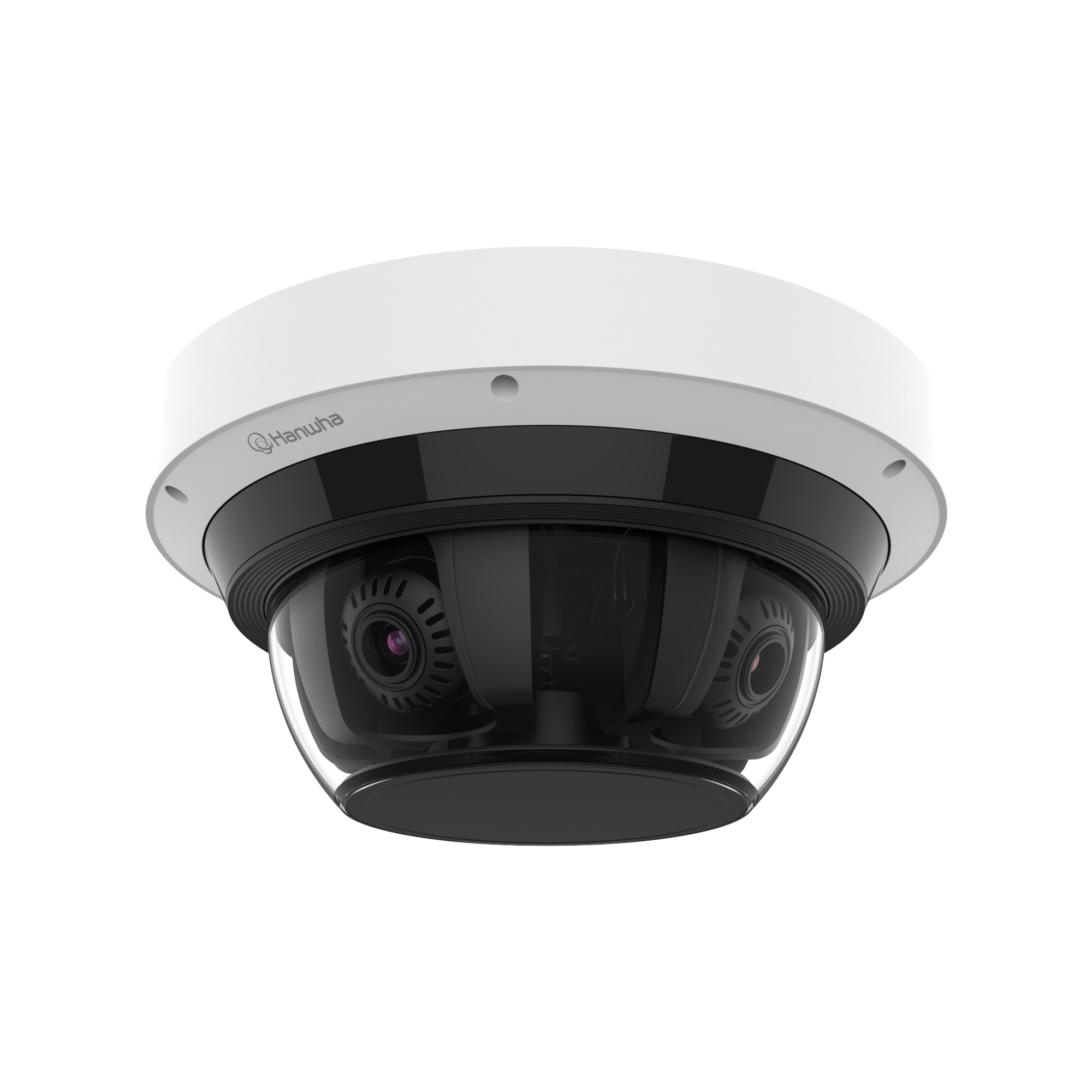 Hanwha - PNM-C32083RQZ - Wisenet P series network vandal outdoor Multi-Directional camera [AI ON] 4CH x 8MP @ 15FPS / [AI OFF] 4CH x 8MP @ 20FPS, Motorized Varifocal Lens with PTRZ function 4.38~9.33mm (FoV H: 112.1°~47.5°, V: 58°~26.6°), triple code