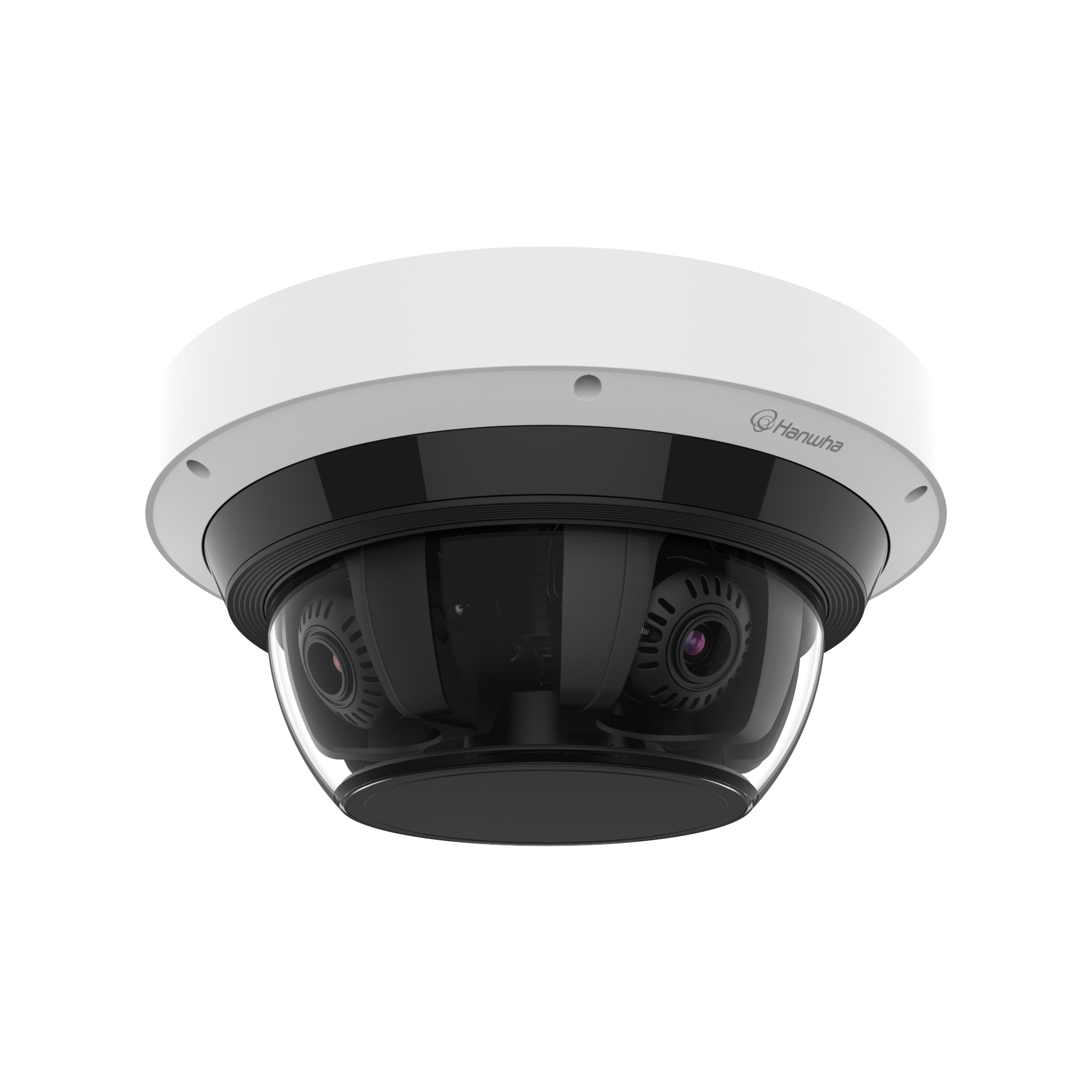 Hanwha - PNM-C32083RQZ - Wisenet P series network vandal outdoor Multi-Directional camera [AI ON] 4CH x 8MP @ 15FPS / [AI OFF] 4CH x 8MP @ 20FPS, Motorized Varifocal Lens with PTRZ function 4.38~9.33mm (FoV H: 112.1°~47.5°, V: 58°~26.6°), triple code