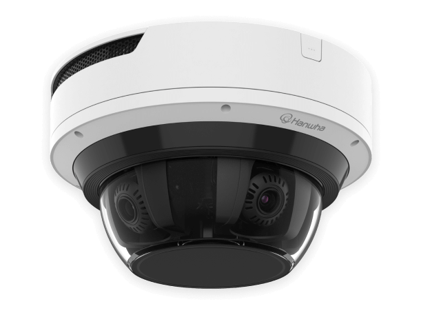 Hanwha - PNM-C32084RQZ-8XE4T-W - Wisenet P series network vandal outdoor Multi-Directional camera [AI ON] 4CH x 8MP @ 15FPS / [AI OFF] 4CH x 8MP @ 20FPS, Motorized Varifocal Lens 4.38~9.33mm (FoV H: 112.1°~47.5°, V: 58°~26.6°) with PTRZ function, tri