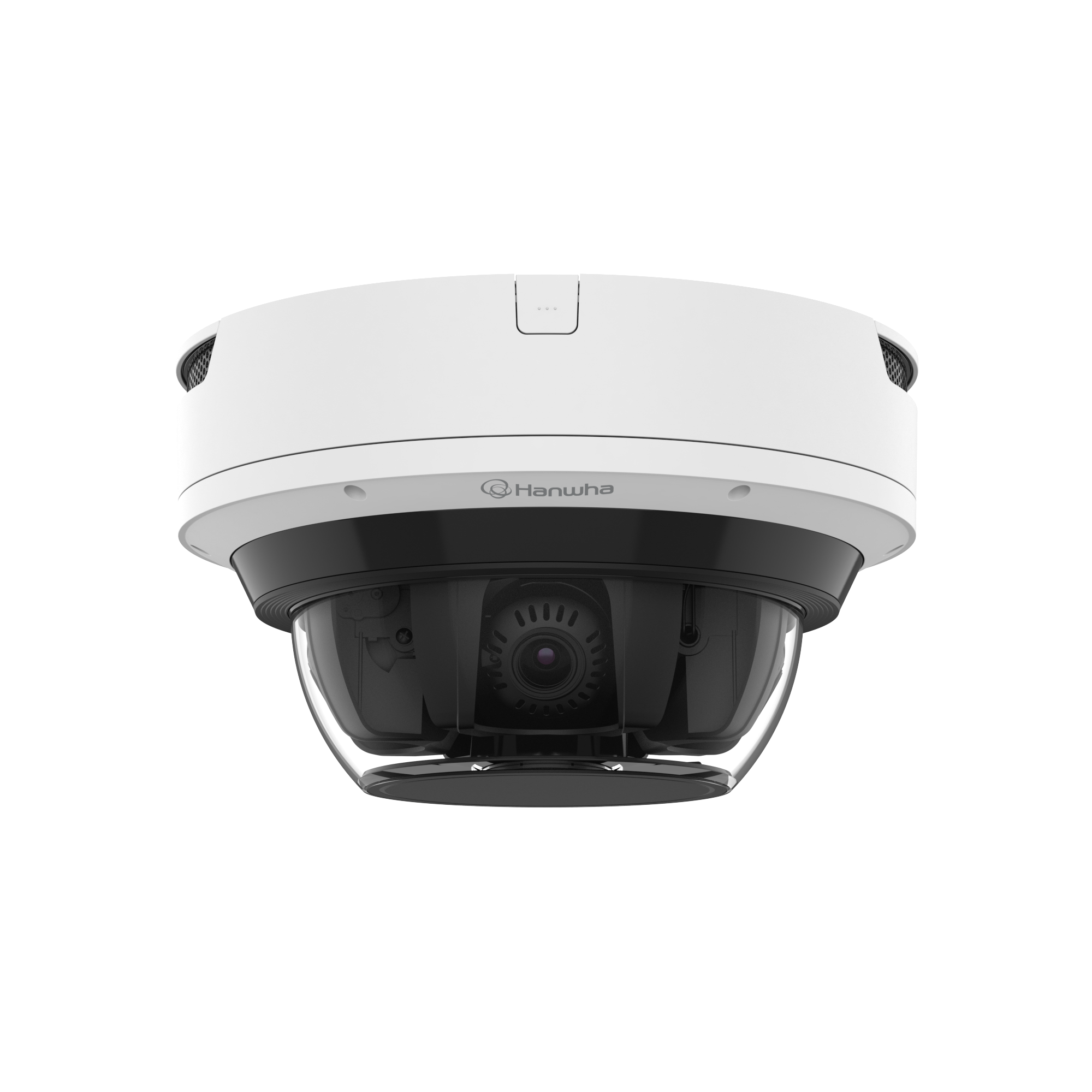 Hanwha - PNM-C32084RQZ-8XE4T-W - Wisenet P series network vandal outdoor Multi-Directional camera [AI ON] 4CH x 8MP @ 15FPS / [AI OFF] 4CH x 8MP @ 20FPS, Motorized Varifocal Lens 4.38~9.33mm (FoV H: 112.1°~47.5°, V: 58°~26.6°) with PTRZ function, tri