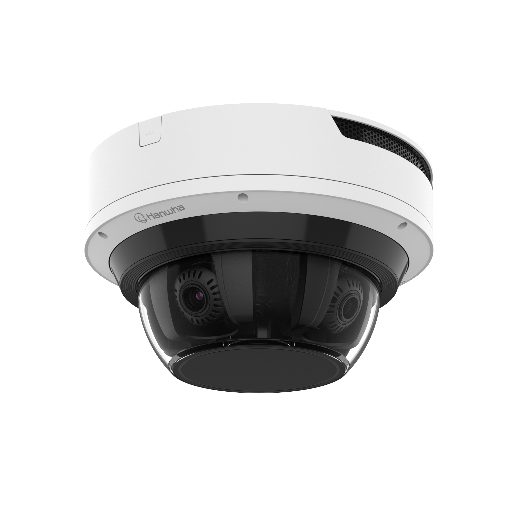Hanwha - PNM-C32084RQZ-8XE4T-W - Wisenet P series network vandal outdoor Multi-Directional camera [AI ON] 4CH x 8MP @ 15FPS / [AI OFF] 4CH x 8MP @ 20FPS, Motorized Varifocal Lens 4.38~9.33mm (FoV H: 112.1°~47.5°, V: 58°~26.6°) with PTRZ function, tri