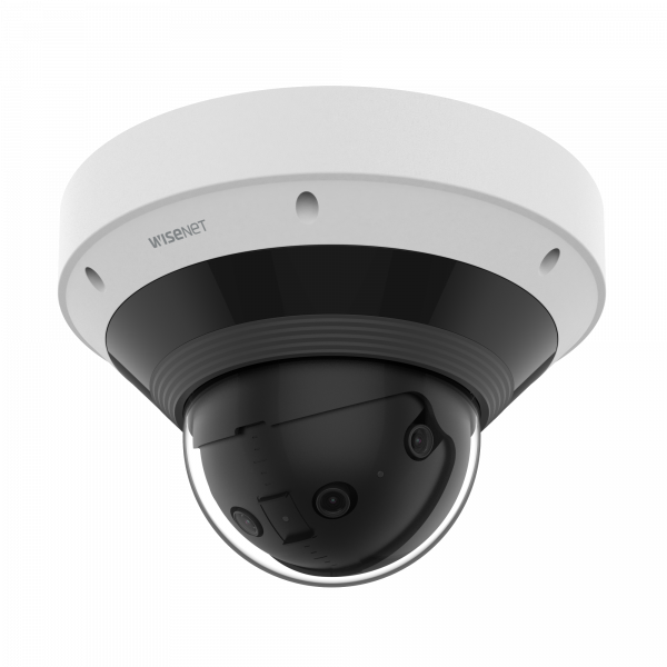 Hanwha - PNM-C9022RV - Panoramic Multi-sensor camera, FoV: H209º, V:60°, 8MP @ 20fps, Alpha Blending, triple codec H.265/H.264/MJPEG with WiseStream III technology, extreme WDR 120dB, Wise NR II, IR viewable length 65' (20m), Analytics events based o