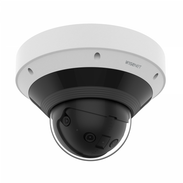 Hanwha - PNM-C9022RV - Panoramic Multi-sensor camera, FoV: H209º, V:60°, 8MP @ 20fps, Alpha Blending, triple codec H.265/H.264/MJPEG with WiseStream III technology, extreme WDR 120dB, Wise NR II, IR viewable length 65' (20m), Analytics events based o
