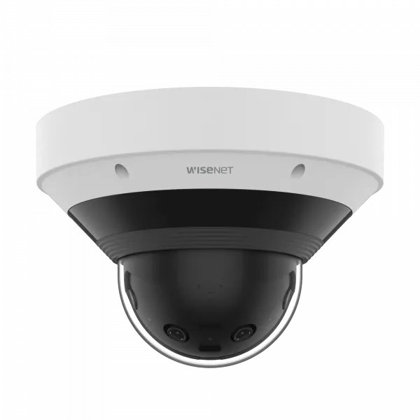 Hanwha - PNM-C9022RV - Panoramic Multi-sensor camera, FoV: H209º, V:60°, 8MP @ 20fps, Alpha Blending, triple codec H.265/H.264/MJPEG with WiseStream III technology, extreme WDR 120dB, Wise NR II, IR viewable length 65' (20m), Analytics events based o