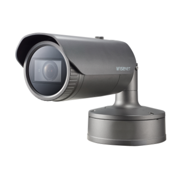 Hanwha - PNO-A9081R - 4K Network AI IR Bullet Camera, Max. 4K resolution @ 30FPS, 0.05Lux@F1.6 (Color), 0Lux (B/W, IR LED on), Day & Night(ICR), 4.5~10mm(2.2x) motorized varifocal lens, WDR(120dB) H.265, H.264, MJPEG codec, WiseStreamⅡ, WiseStreamⅢ (