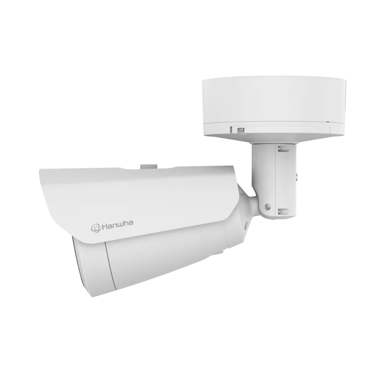 Hanwha - PNO-A9311R - 4K Network AI IR Bullet Camera, Max. 4K resolution @ 30FPS, 0.075Lux@F1.36 (Color), 0Lux (B/W, IR LED on), Day & Night(ICR), 6.91~214.7mm (31x) zoom lens, WDR(120dB) H.265, H.264, MJPEG codec, WiseStreamⅡ, WiseStreamⅢ (Using AI 