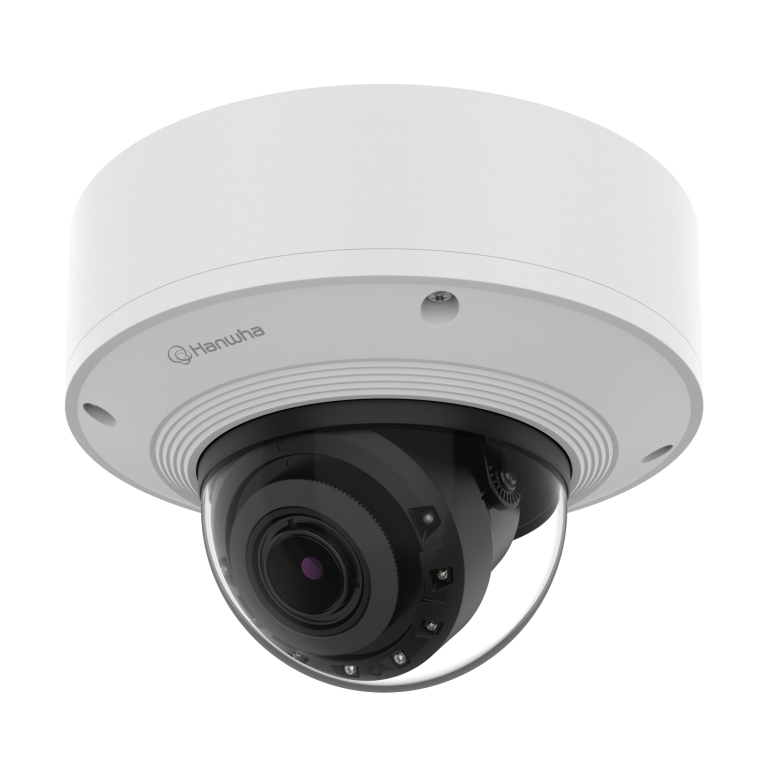 Hanwha - PNV-A6081R-E1T - 2MP Network AI IR Vandal Dome Camera with built-in 1TB SSD and pre-installed WAVE server and ability to record up to 5 additional cameras. Max. 2MP resolution, Up to 120fps, 0.007Lux@F1.3 (Color), 4.38~9.33mm(2.13x) motorize