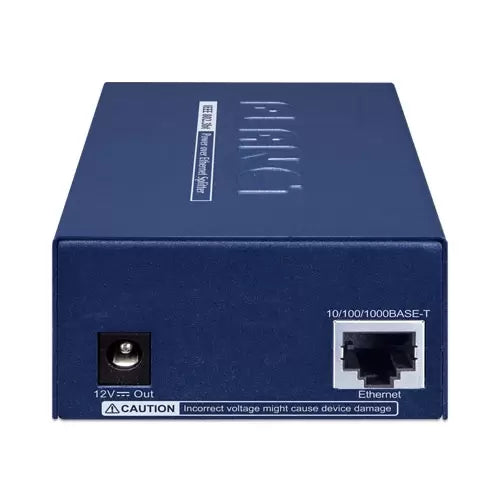 PLANET - POE-173S-12V - Single-Port 10/100/1000Mbps 802.3bt PoE++ Splitter