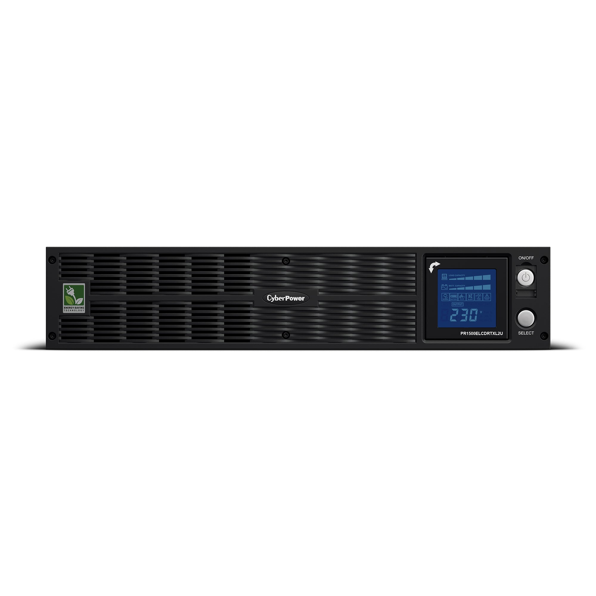 CYBERPOWER - PR1500ELCDRTXL2U - 1500VA/1125W 230V Sinewave 10 IEC outlet, Extended Battery, LCD AVR Rackmount, 3 year warranty