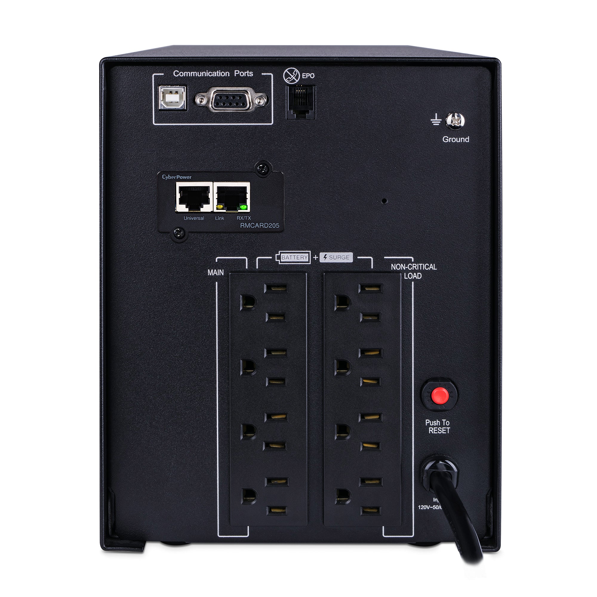 CYBERPOWER - PR1500LCDN - 1500VA/1500W Sinewave 8 outlet, Networked AVR LCD Tower, 3-year warranty