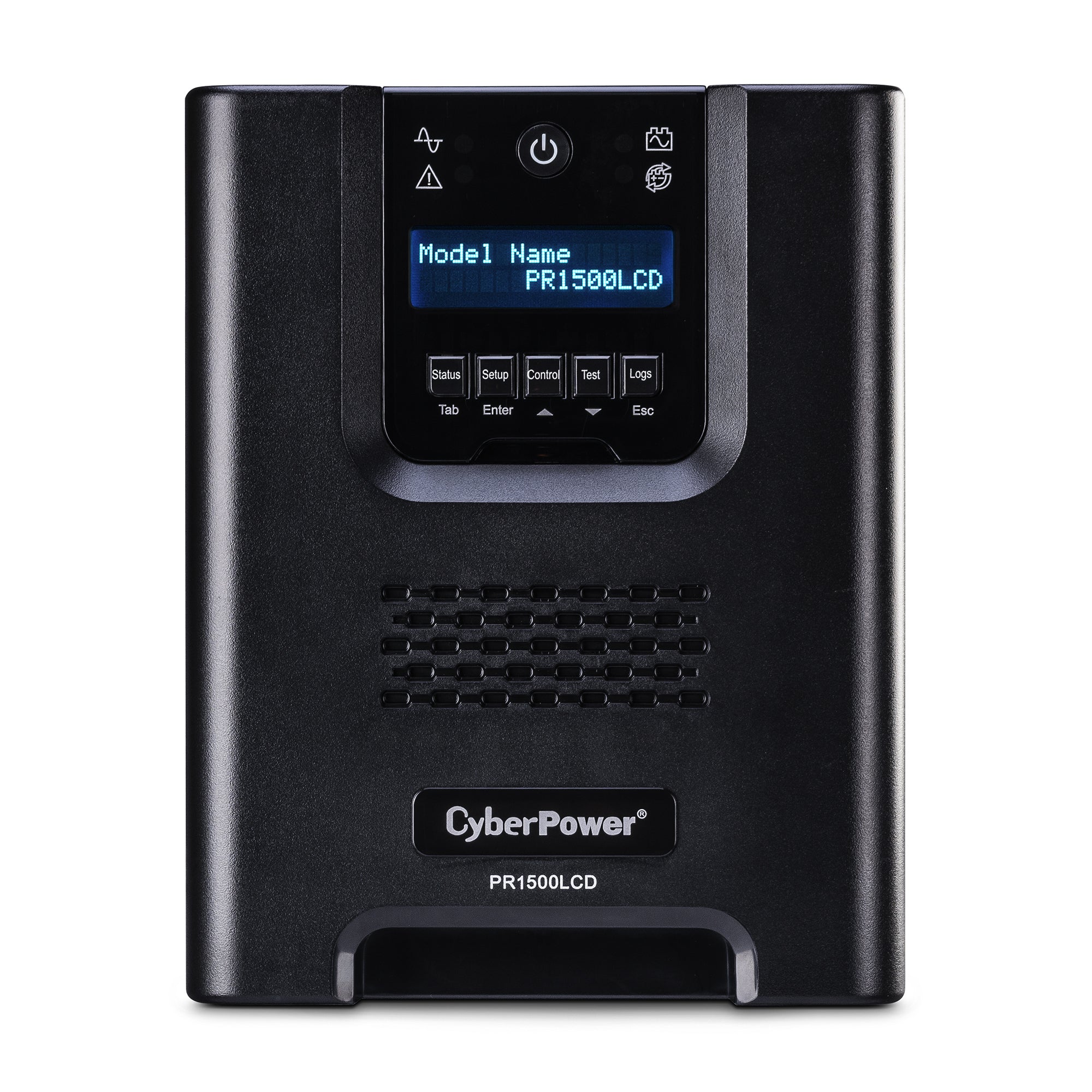 CYBERPOWER - PR1500LCD - 1500VA/1500W, Pure Sine Wave, NEMA 5-15P, 6 ft cord, 8 NEMA 5-15R, USB, Serial, SNMP, Relay, EPO, PowerPanel Business Edition software, Yes, 3 year warranty