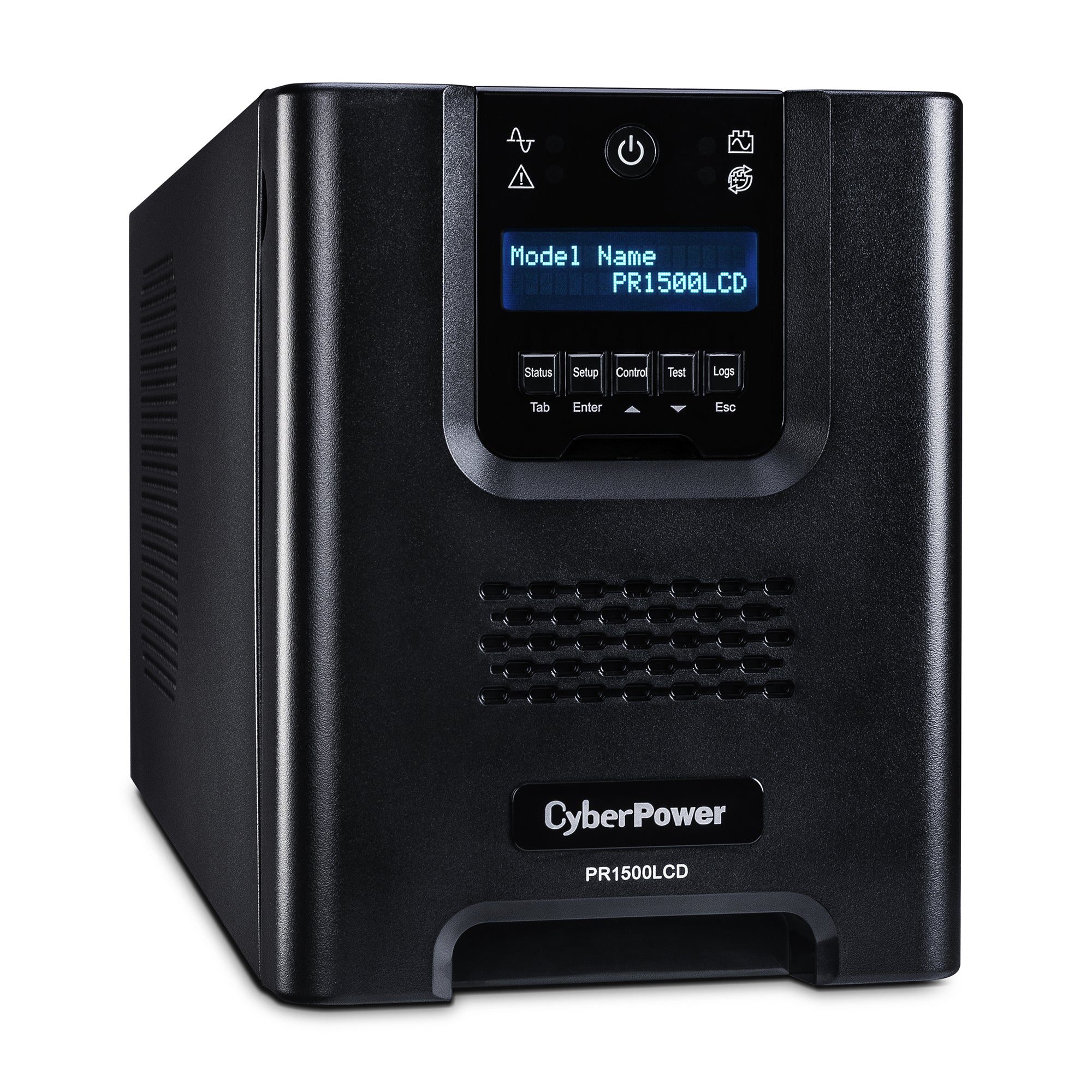 CYBERPOWER - PR1500LCD - 1500VA/1500W, Pure Sine Wave, NEMA 5-15P, 6 ft cord, 8 NEMA 5-15R, USB, Serial, SNMP, Relay, EPO, PowerPanel Business Edition software, Yes, 3 year warranty