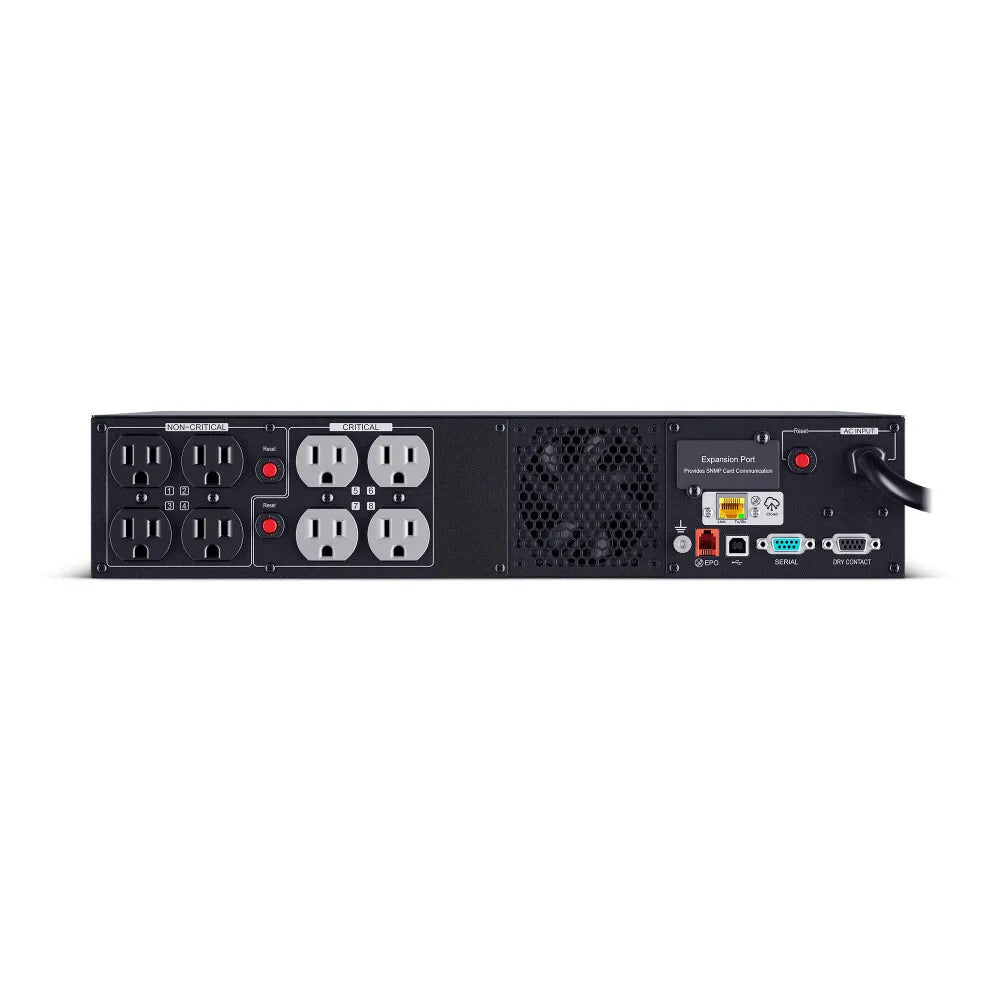 Cyber Power - PR1500RT2UC - 1500VA/1500W, Sine Wave, 2U, NEMA 5-15P, 10 Ft Cord, 8 NEMA 5-15R, PowerPanel Business Edition software, Built-in Cloud Monitoring