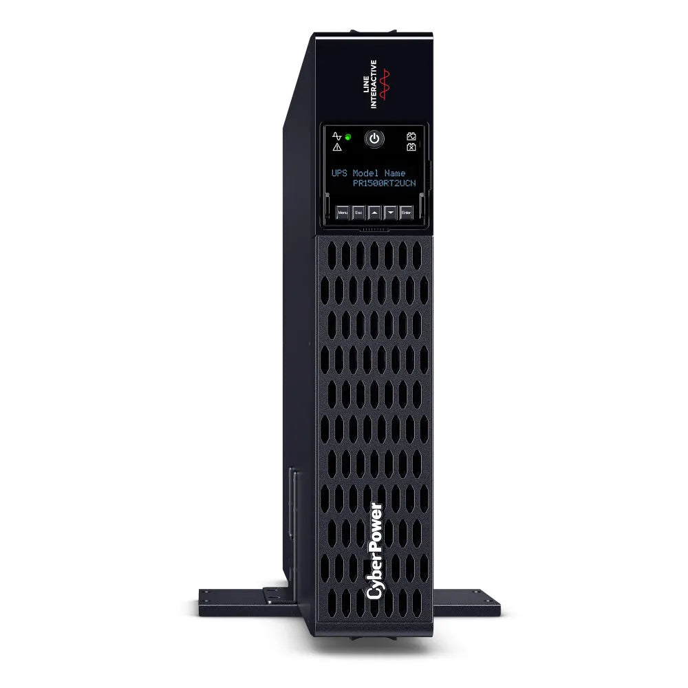 CYBERPOWER - PR1500RT2UCN - 1500VA/1500W, Sine Wave, 2U, NEMA 5-15P, 10 Ft Cord, 8 NEMA 5-15R, USB, Serial, SNMP, Relay, EPO, PowerPanel Business Edition software, Pre-installed RMCARD205, Built-in Cloud Monitoring, 3 Year Warranty