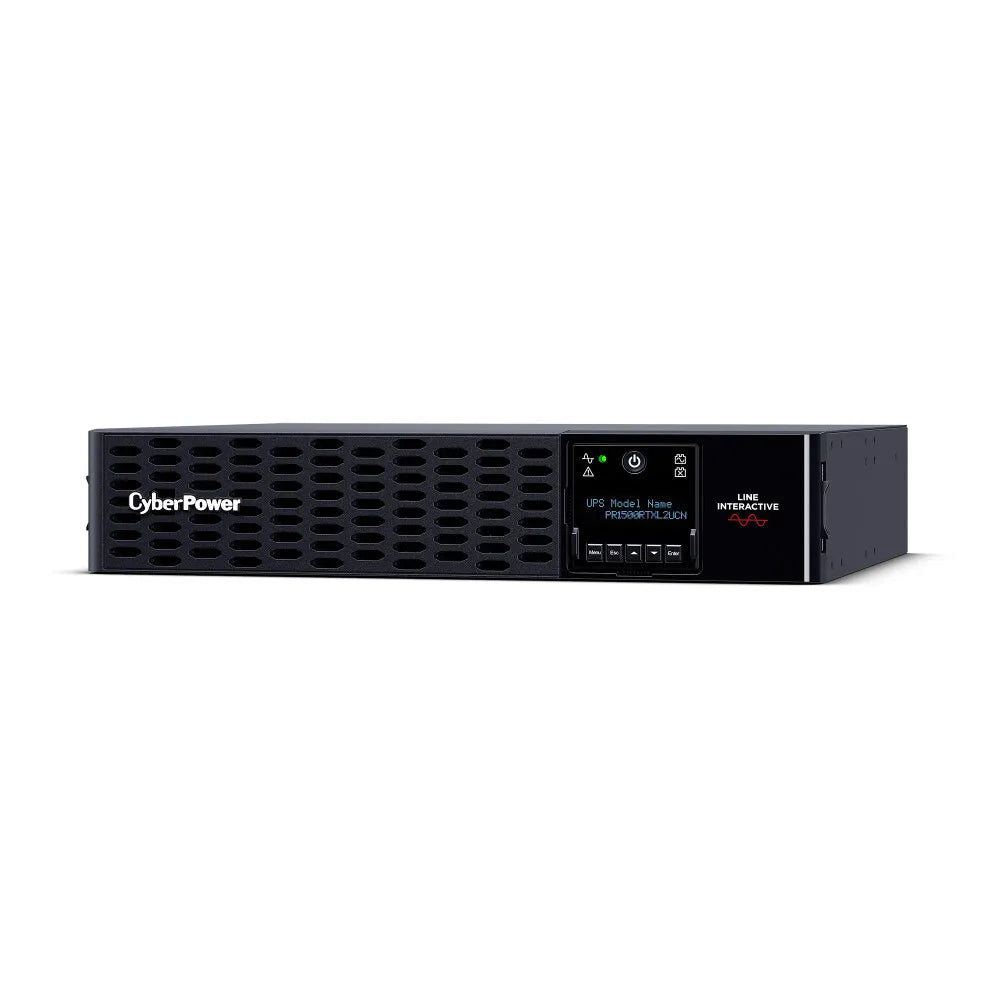 CYBERPOWER - PR1500RTXL2UCN - 1500VA/1500W, Sine Wave, 2U, NEMA 5-15P, 10 Ft Cord, 8 NEMA 5-15R, USB, Serial, SNMP, Cloud, Relay, EPO, PowerPanel Business Edition software, Pre-installed RMCARD205, Accepts EBM BP48VP2U02, 3 Yr Warranty