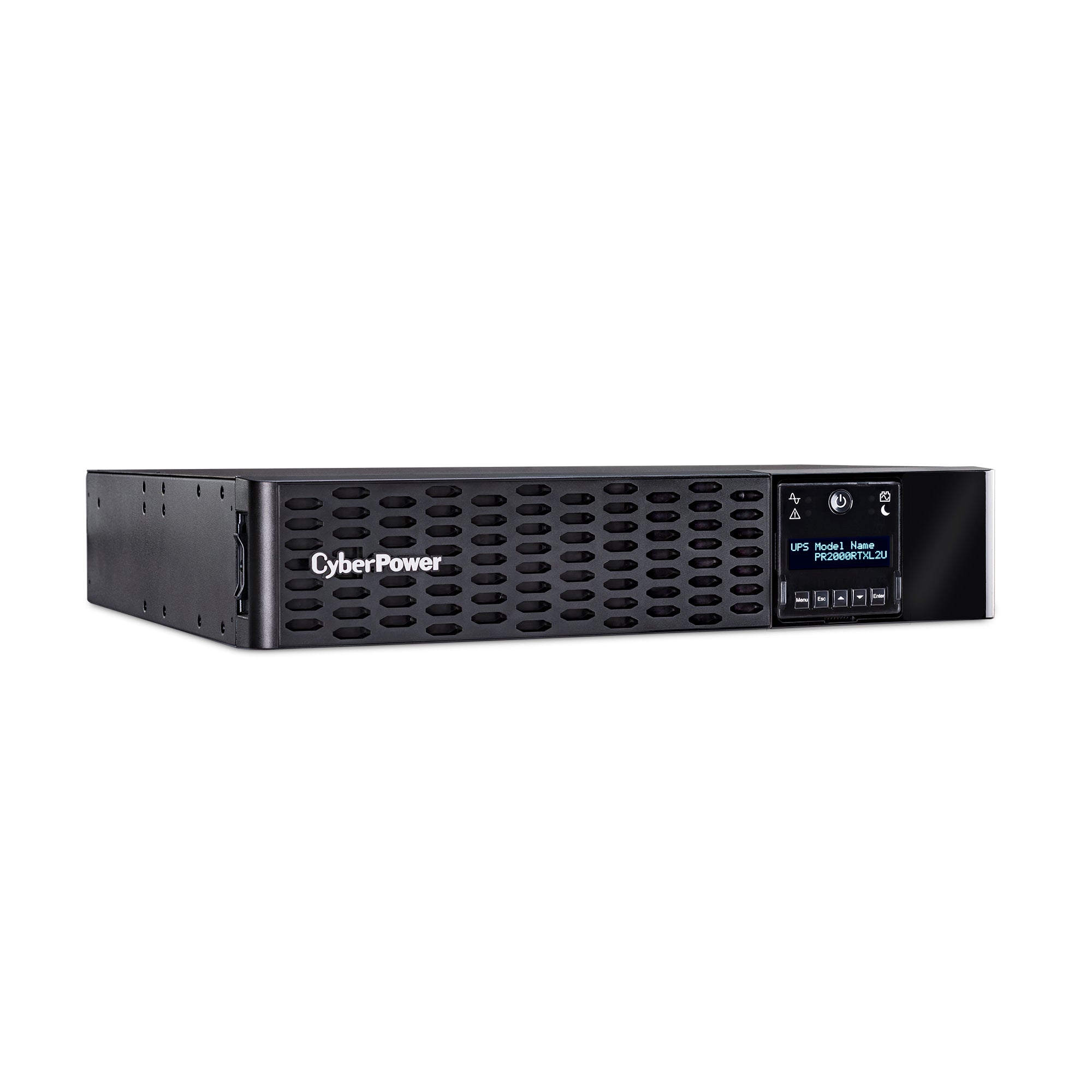 CYBERPOWER - PR2000RTXL2UTAA - 2000VA/2000W, Sine Wave, 2U, NEMA 5-20P, 10 Ft Cord, 8 NEMA 5-20R, USB, Serial, SNMP, Relay, EPO, PowerPanel Business software, Accepts EBM BP48VP2U02TAA, 3 Yr Warranty, TAA compliant