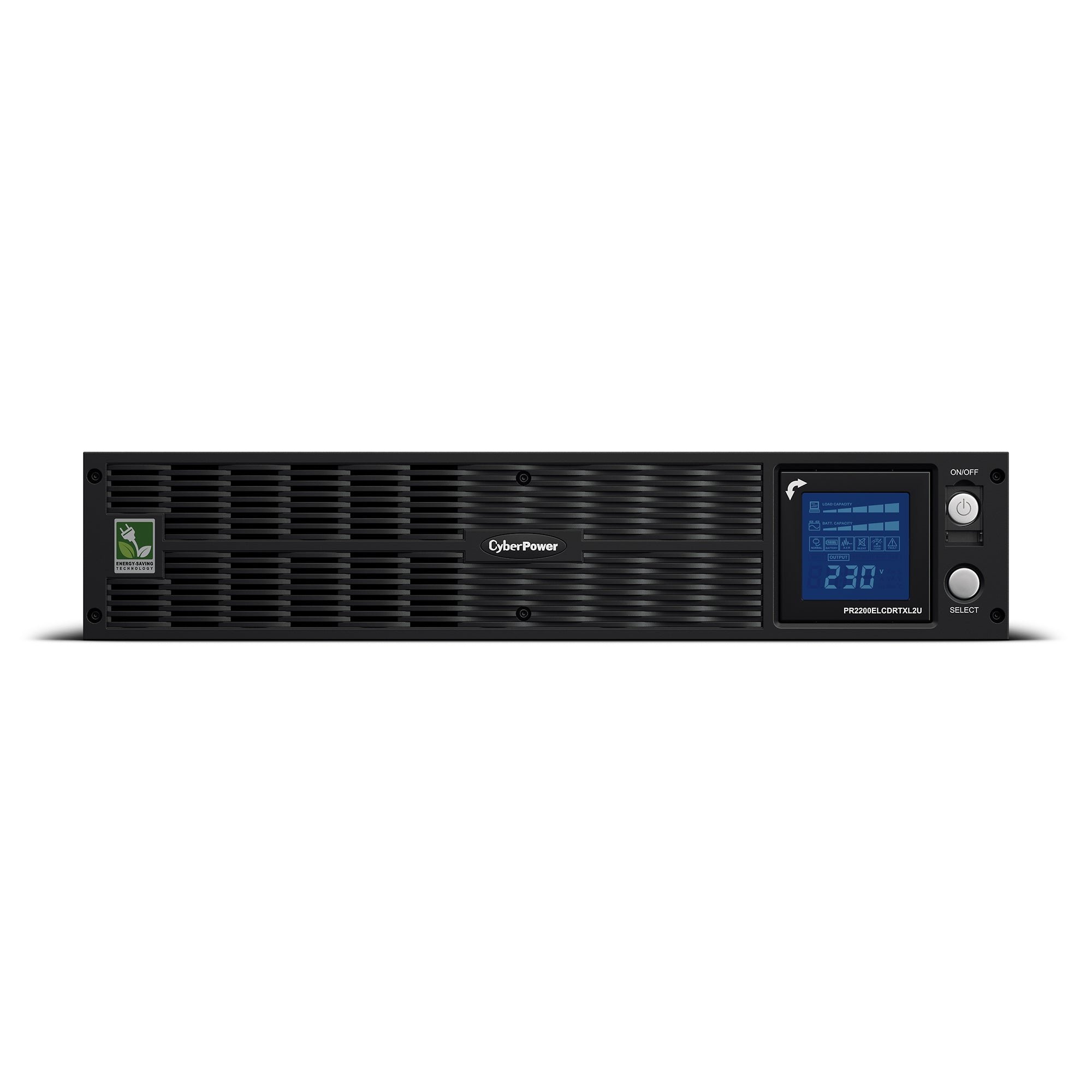 CYBERPOWER - PR2200ELCDRTXL2U - 2200VA/1650W 230V Sinewave 10 IEC outlet, Extended Battery, LCD AVR Rackmount, 3 year warranty
