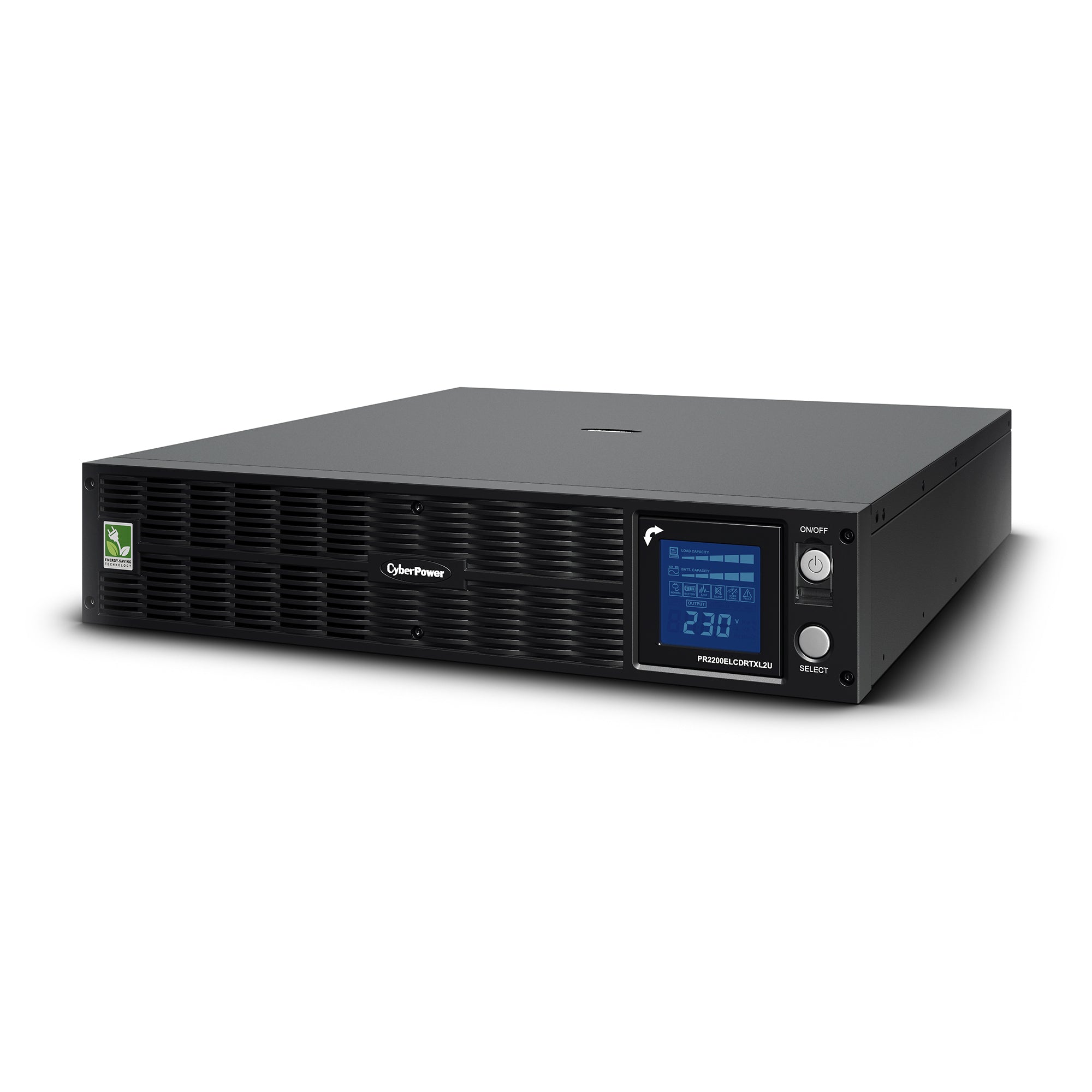 CYBERPOWER - PR2200ELCDRTXL2U - 2200VA/1650W 230V Sinewave 10 IEC outlet, Extended Battery, LCD AVR Rackmount, 3 year warranty