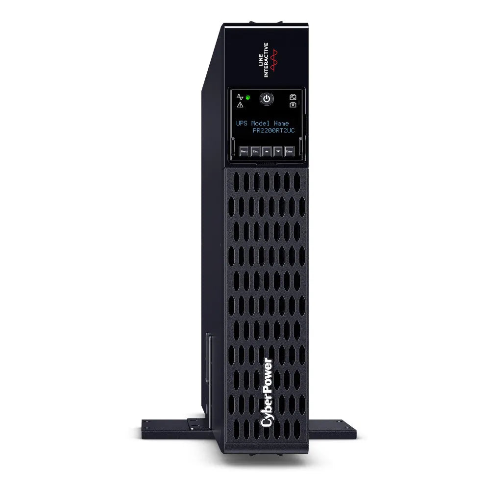 CYBERPOWER - PR2200RT2UC - 2200VA/2200W, Sine Wave, 2U, NEMA L5-30P, 10 Ft Cord, 8 NEMA 5-20R, USB, Serial, SNMP, Cloud, Relay, EPO, PowerPanel Business Edition software, 3 Yr Warranty