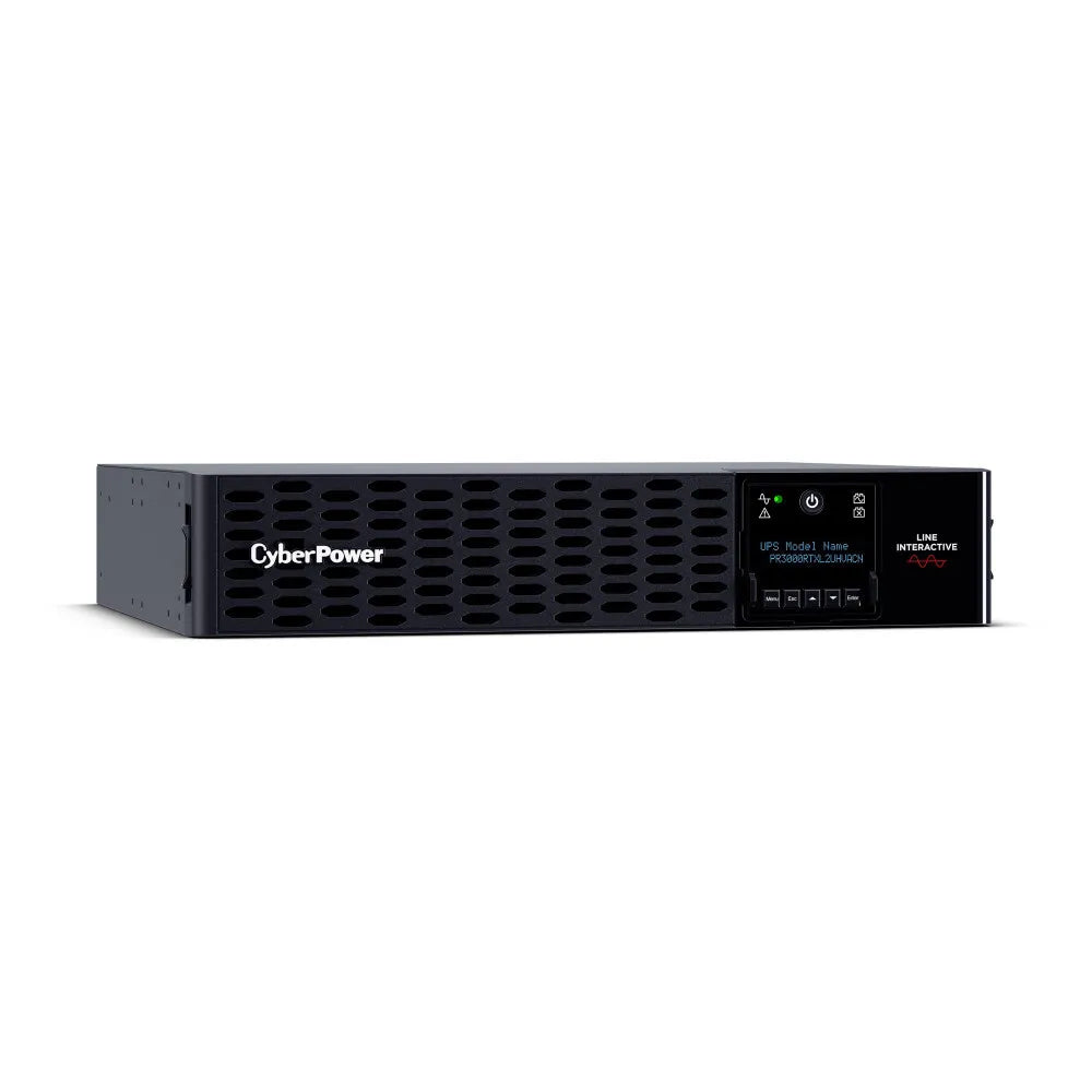 CYBERPOWER - PR3000RTXL2UHVACN - 3000VA/3000W, Sine Wave, 2U, NEMA L5-30P, 10 Ft Cord, 8 NEMA 5-20R +1 NEMA L5-30R, USB, Serial, SNMP, Relay, EPO, PowerPanel Business Edition software, Built-in Cloud, Accepts EBM BP48VP2U03, Pre-installed RMCARD205, 