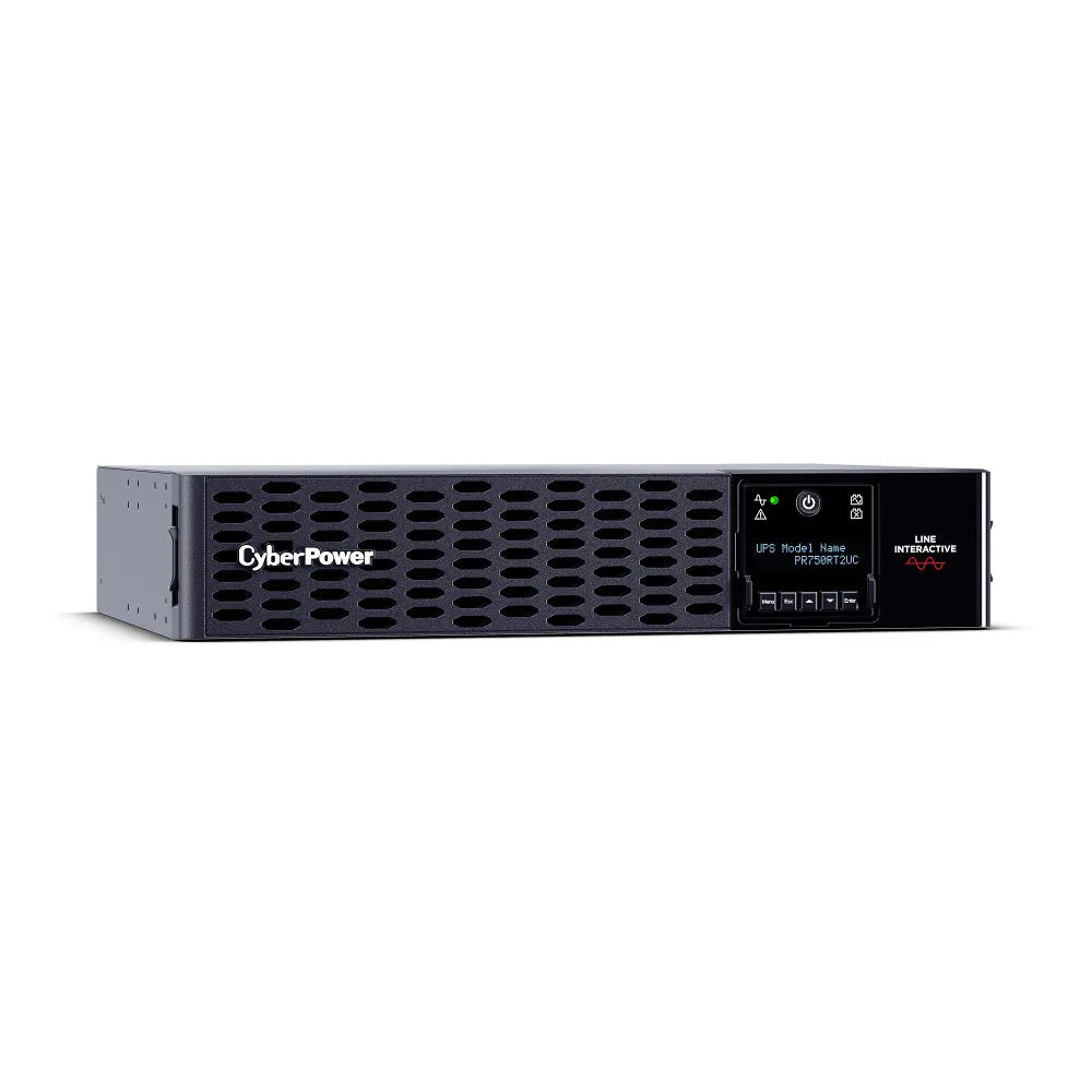 CYBERPOWER - PR750RTXL2UC - 750VA/750W, Sine Wave, 2U, NEMA 5-15P, 10 Ft Cord, 8 NEMA 5-15R, USB, Serial, SNMP, Cloud, Relay, EPO, PowerPanel Business Edition software, Accepts EBM BP48VP2U01, 3 Yr Warranty