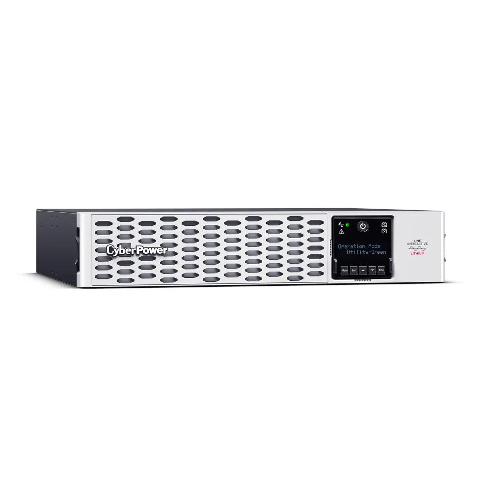 CYBERPOWER - PRL3000RT2UC - 3000VA/3000W, Sine Wave, 2U, NEMA L5-30P, 10 Ft Cord, 8 NEMA 5-20R, 1 NEMA L5-30R, USB, Serial, SNMP, Cloud card, Relay, EPO, Lithium, PowerPanel Business Edition software, 5 Year Warranty