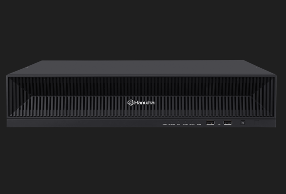 Hanwha - PRN-1600B2-80TB - 16 CH NVR (80TB Raw) up to 8K (32MP) Resolution (Intel based Model), Features AI Search (Best Shot, Attribute), object detection and classification, License plate detection and search for AI Based Cameras plus Adding AI Sea