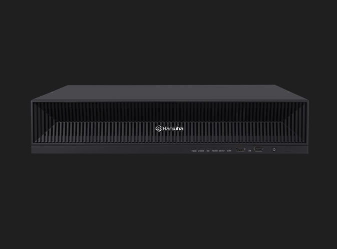 Hanwha - PRN-3200B2-8TB - 32 CH NVR (8TB Raw) up to 8K (32MP) Resolution (Intel based Model), Features AI Search (Best Shot, Attribute), object detection and classification, License plate detection and search for AI Based Cameras plus Adding AI Searc
