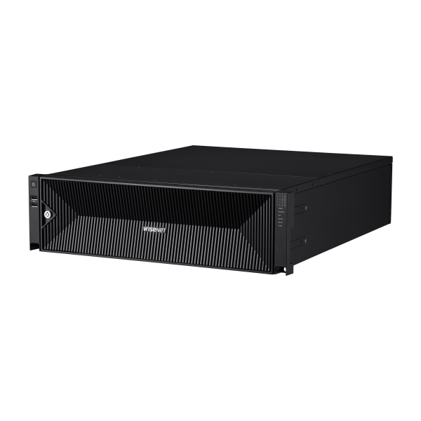 Hanwha - PRN-6400DB4-120TB - 8K NVR (Intel based), 120TB RAW, 64 channels, H.265, H.264, MJPEG, 16 fixed internal SATA HDDs (10TB max per HDD), RAID 5 & 6, ARB (Automatic Recovery Backup), 400 Mbps recording / up to 32 Mbps playback, Dual stream reco