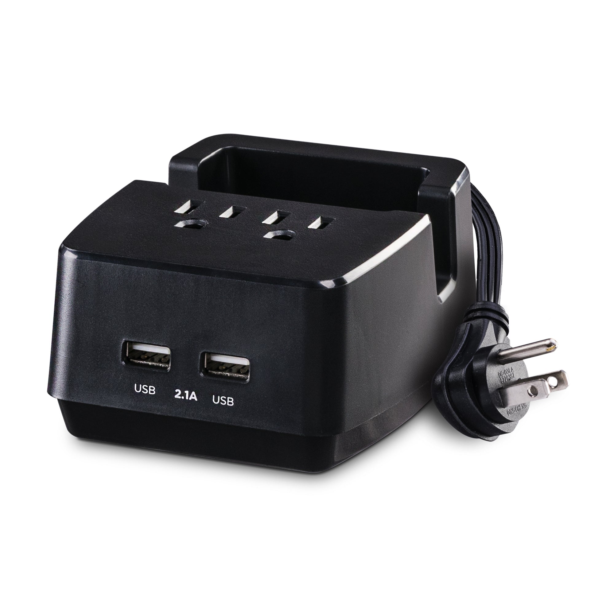 Cyber Power - PS205U - Dual Power Station 2-Outlets with 2-2.1A USB Charging Ports and 5FT Cord